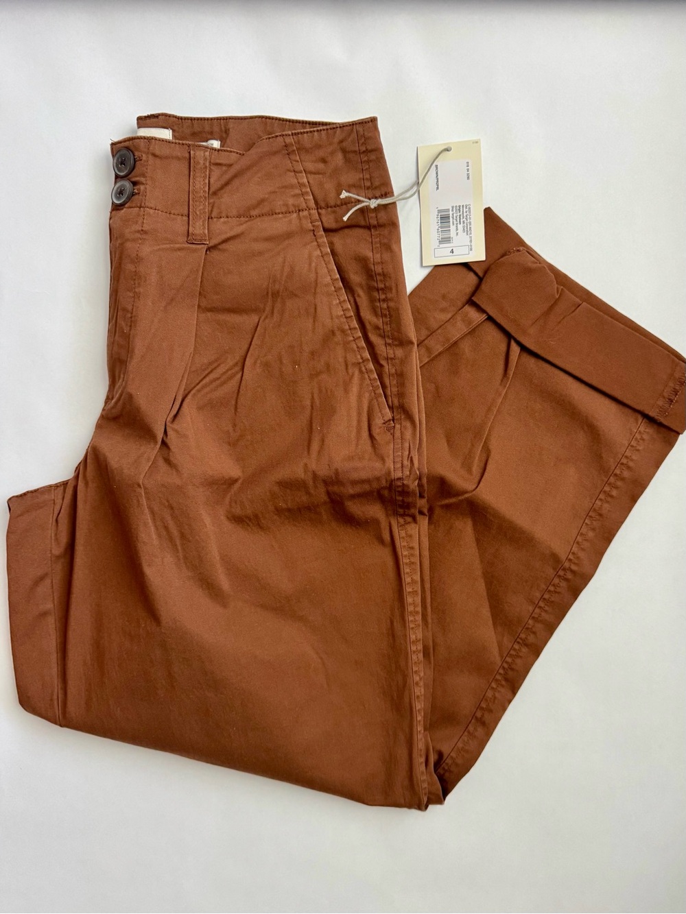 a new day Rust Cropped High-Rise Ankle Pants